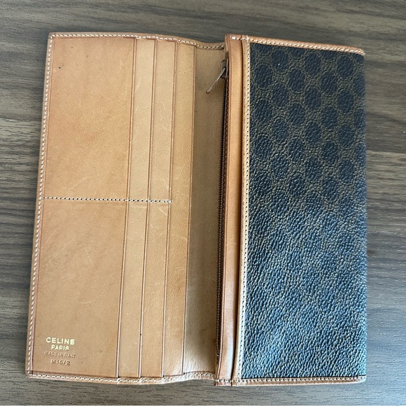 Celine Macadam and brown leather long wallet - Picture 4 of 10